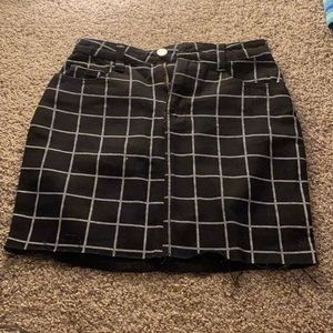 Missguided mini skirt with checkered pattern size 0
